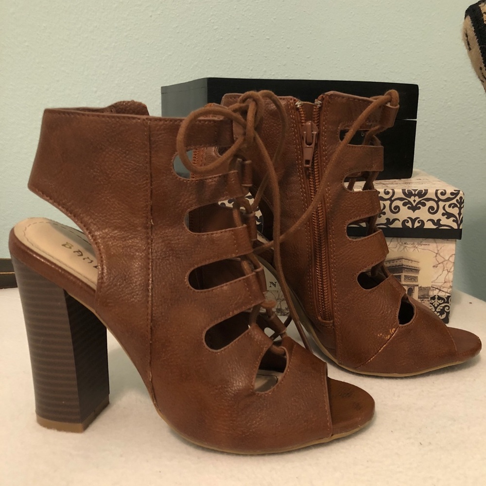 Lace Up Heel Sandals